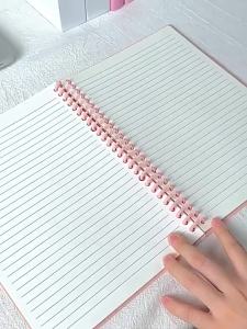 A4/A5/B5 Removable Spiral Notebook 60 Sheets Underline/Blank Loose Leaf Journal Macaron Binder for Students