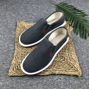 Spring and Summer Old Beijing Cloth Shoes Mens Soft Sole Shoes Pure Black Slip-on Lofter Breathable Deodorizing Filter Work Driving Abrasion Resistant
