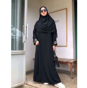 Promo !!!.. abaya hitam bordir 270 Terajana biru termurah