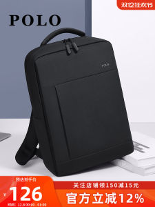 Polo Mens Business Travel Laptop Backpack Fashionable Simple Design 16 Inch Notebook Commuting Bag Casual Style Soft Handle