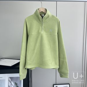 Áo Nỉ Ngoài Trời Ấm Áp Mùa Thu Đông Có Khóa Kéo Cổ Đứng Hai Mặt Lông Cừu Thể Thao Thường Ngày Cho Nữ Áo Nỉ Dài Tay