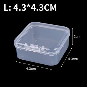 5/20/100pcs Mini Storage Box Transparent Square Plastic Box Earplug Earrings Jewelry Packaging Storage DIY Jewelry Organizer