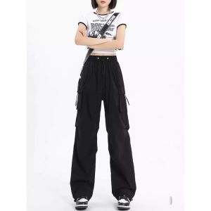 kiya cargo pants wanita highwaist loose Korean style jumbo - celana cargo wanita serut terbaru