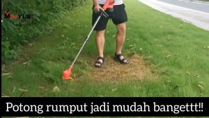 Alat Mesin Potong Rumput Elektrik Portabel Include Baterai di Charger Bahan Baja Tahan Karat
