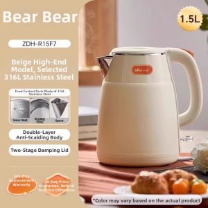 「China Plug」Bear | Home Use Small Stainless Steel Electric Kettle with Auto Power Off for Tea