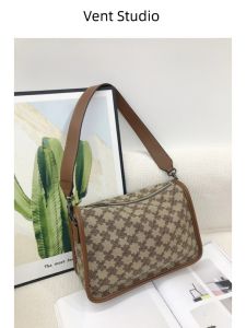 Korean Style Floral Print Underarm Bag Womens Casual Pillow Shaped Single Shoulder Crossbody Bag for Young Adults