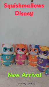 Original Squishmallows Hug Mee Series Kelly Toys Soft Plush Toy Birthday or Valentine Gift Disney Super Kitties