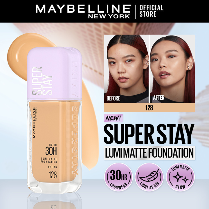 Maybelline SuperStay Lumi Matte Foundation 30H Long-Lasting, Lightweight, SPF 16/PA+++