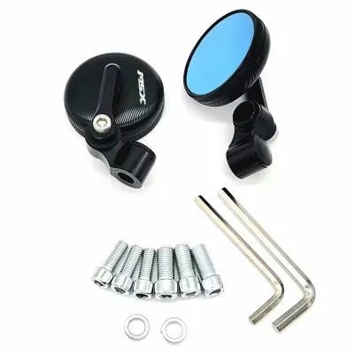 Nhôm CNC Mini Retro Xe Máy Chiếu Hậu Mặt Gương 8mm 10mm Kính Màu Xanh Cho Honda Grom125 MSX125 MSX125SF Grom 125 MSX 125