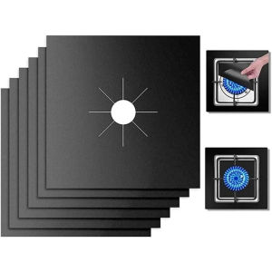2025 New Jesoo Teflon Gas Stove Protector Mat High Temperature Resistant Oilproof Clean Pad American Style Kitchen Gadget