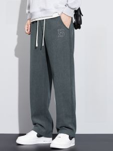 ROMON | Romon Corduroy Mens Pants Autumn Winter Style Loose Fit Sports Casual Long Trousers Trendy Brand Heavyweight Cuffed Sweatpants