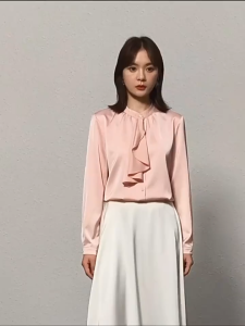 Fashion Satin Long Sleeve Loose Shirt Ladies’ Casual Temperament Top