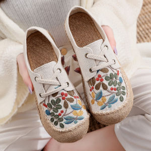 Spring Cloth Shoes: Chinese Style Shallow Retro Flats & Lace-up Canvas Shoes