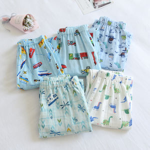 Quần Dài Mùa Hè Bằng Cotton Nguyên Chất Thoáng Khí Thoải Mái Cho Bé Trai Quần Ngủ Chống Muỗi Điều Hòa Không Khí Quần Áo Trẻ Em