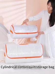 Transparent Clothing Storage Bag Foldable Closet Organizer Durable Handle and Zipper Ideal for Bedding and Clothes