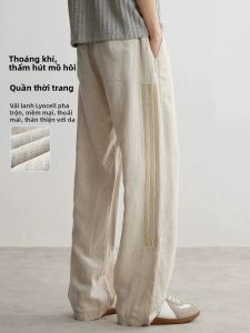 Quần Tây Mỏng Đứng Form Retro Phong Cách Mùa Hè