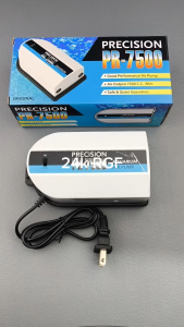 PRECISION PR-7500 AQUARIUM AIR PUMP DUAL OUTLET 2 SPEED CONTROL 4 WATTS HEAVY DUTY ORIGINAL