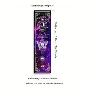 VIKAMA Bohemian Sun Moon Butterfly Tarot Dọc Tấm Thảm Huyền Bí Witchy Treo Tường Cho Phòng Ngủ Trang Trí Nhà Sợi Polyester