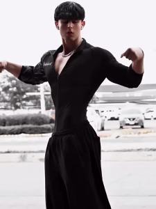 Dark Quick Drying Autumn And Winter Training Long Sleeved Mens Zipper Fitness Clothes Sports Tight Fitting Clothes