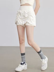 Womens Sport Yoga Shorts Summer Thin Running Fitness Pants Casual Loose Slimming Prevent Exposure Nylon Three-quarter Length Mid-waist