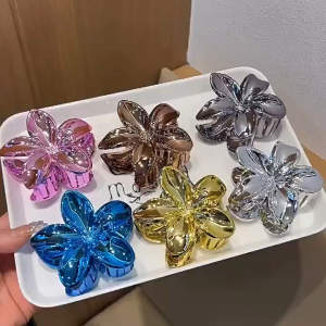 Jepit Bunga Kamboja Kilap Model Jepitan Rambut Bali Aesthetic Flower Korean Hair Clip