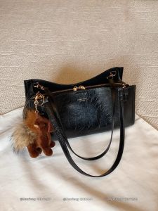 CHIO‘2ND | Warm Cocoa Black Texture Commute Tote Bag