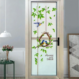 Cute Bathroom Glass Door Stickers Toilet Tile Wall Decor Waterproof PVC Bathroom Decorations Adorable Bathroom Stickers