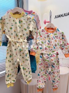 Thickened Air Cotton Set Cute Warm Home Clothes Sleepwear Childrens Clothing Autumn Winter Kids Fashionable Innerwear