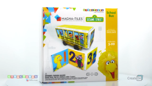 CreateOn Sesame Street Magnetic Tiles School Bus magnetic tiles