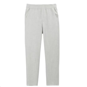 Mens Slim Fit Casual Straight Leg Pants Breathable Lightweight Summer Business Simple Solid Color Versatile Comfortable Trousers