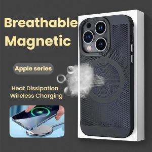 Magnetic Heat Dissipation Wireless Charging Phone Case For Magsafe For iPhone 16 15 14 13 12 11 Pro Max Plus Cooling Phone Cover