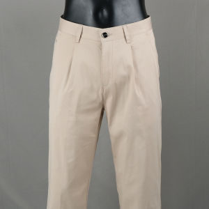 High Waist Loose Fit Pure Cotton Mens Casual Pants Double Pleats Business Casual Style Summer Thin Fabric Straight Leg Dad Clothes