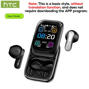HTC | Wireless Bluetooth Earphones HTC NE48 AI Translate Noise Reduction Earbud Multi Function Touchscreen Smart Control Mobile Phone