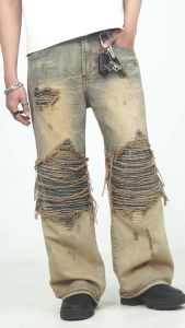 H1 baggy tri biker - Cream Stone - Celana Jeans