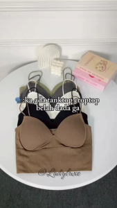 LadyLuxe - Tanktop Bra Wanita V-Neck Brallete Tank Top Crop Top Atasan Wanita BR209