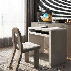 Home Computer Desk with Keyboard Tray Writing Desk Bedroom Makeup Table White Desk Modern Minimalist Dressing Table Bedside
