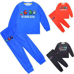 {Sweet Baby} Among us kids boy pajamas children cartoon pyjamas sleepwear for height 120-170cm