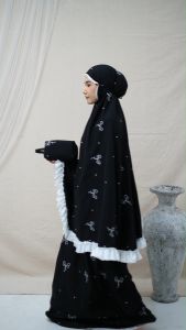 Mukena Dewasa Coquette Bordir Pitaloka Katun Premium