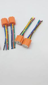 Konektor Relay Keramik 5 Kaki untuk Lampu & Klakson Mobil - Warna Orange