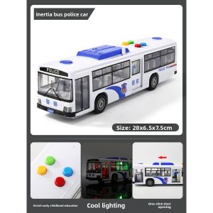 JINGQING | Simulated Bus Toy Large School Bus Model