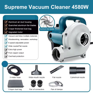 Industrial High-Suction Vacuum Cleaner Dust Extractor With Bag for Construction Renovation Worksite Wall Slotting Machine Grinde