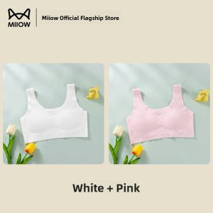 miiow | Catwoman Underwear Thin Seamless Bra For Primary School Girls Middle School Students Puberty Stage Girls Comfortable Breathable
