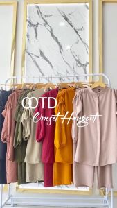 Jeva Oneset Setelan Oversize Atasan + Celana Baju Setelan Wanita Terbaru
