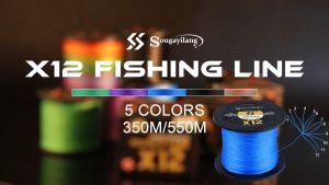 Sougayilang X12 Senar Pancing Memancing Baris PE Memancing Baris 150M 350M 550M Kuat 12 Helai Dikepang Pancing Multifilament tahan Lama Memancing Baris Memancing Kawat Fishing Tackle