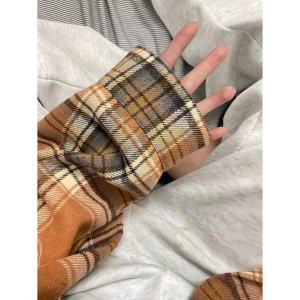 Dopamine Accessible Luxury High-End Casual Gingham Shirt Womens Inner Wear Bandage Dress Loose Versatile Long Sleeve Shirt Outwear Cardigan