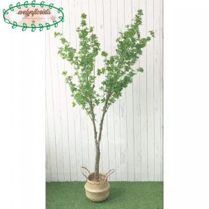 Pohon Hias Artificial Daun Semanggi T170 Latex Cover Pot Purun Belly Hiasan Kantor Dekorasi Ruang Tamu