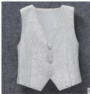Boy Blazer Vest Silver Gold Color Boy Stage Costumes Size 100-170T Handsome Boy Blazers Quality Vest White Blue Black Red Color