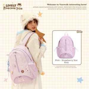 VANWALK | Retro Niche New Star Pattern Travel Backpack