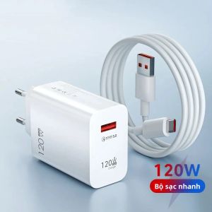 Bộ Sạc USB Sạc Nhanh GaN QC3.0 Với Cáp Loại C Bộ Sạc Điện Thoại Di Động Cho iPhone Huawei Samsung Xiaomi EU/US Plug
