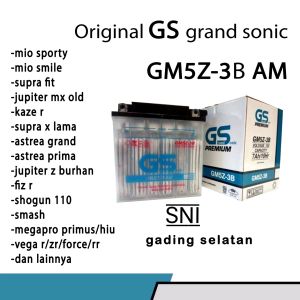Aki Basah motor supra x lama GS Grand sonic GM5Z KIT